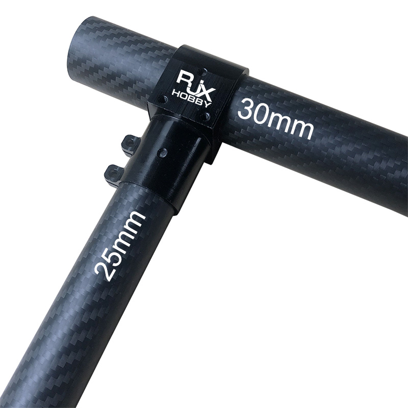 RJX Landing Gear Aluminum Alloy Tee Tripod  25m to 30mm Carbon Fiber Tube Connector For Agriculture Drone UAV