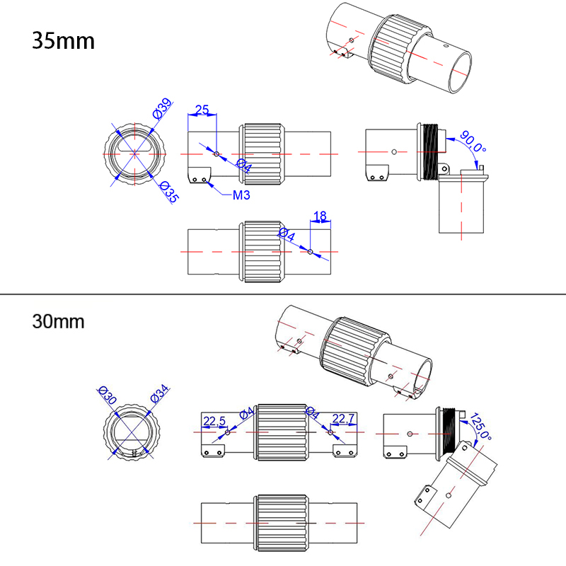 RJX 1PCS 30mm/35mm/40mm/45mm Folding Arm Carbon Tube Connector Clip Self-lock Folding Rack Parts for RC Agriculture UAV Drone