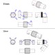 RJX 1PCS 30mm/35mm/40mm/45mm Folding Arm Carbon Tube Connector Clip Self-lock Folding Rack Parts for RC Agriculture UAV Drone