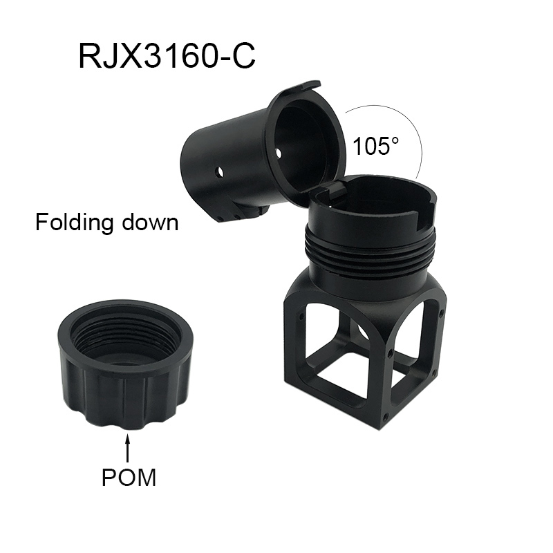 RJX 1pcs 30mm Aluminum CNC Folding Piece Arm Pipe Clamp Folding Pipe Holder Parts for Plant Agriculture UAV Drone Machine Arm