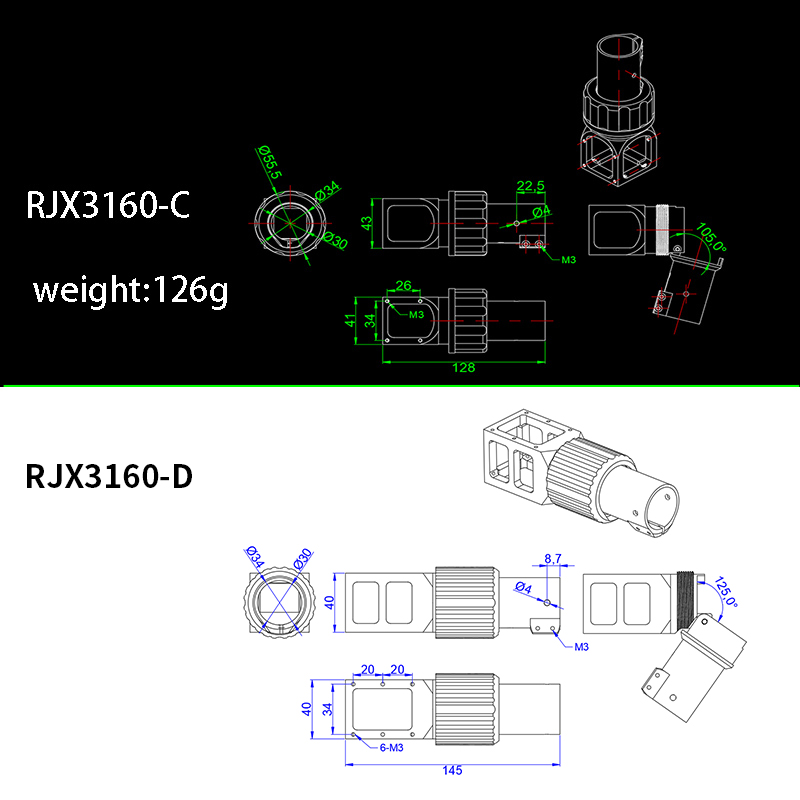 RJX 1pcs 30mm Aluminum CNC Folding Piece Arm Pipe Clamp Folding Pipe Holder Parts for Plant Agriculture UAV Drone Machine Arm