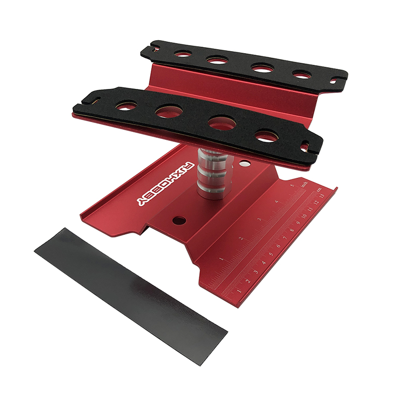 RJX Repair Station Shunting Display Work Stand Platform for 1/10 1/8 TRX4 Defender G63 Bronco SCX10 Wraith RC Car Accessories