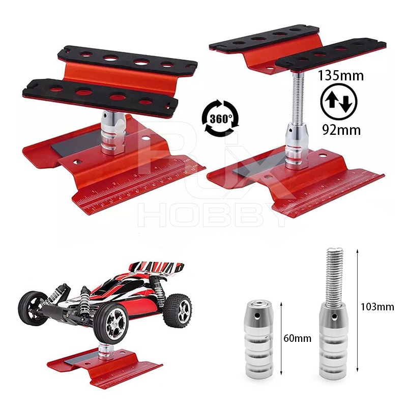 RJX Repair Station Shunting Display Work Stand Platform for 1/10 1/8 TRX4 Defender G63 Bronco SCX10 Wraith RC Car Accessories