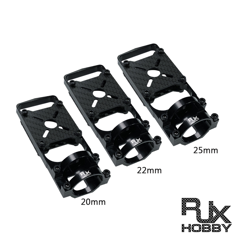 RJX 1pcs 20mm 22mm 25mm Carbon Tube Metal Aluminium Alloy Motor Mount Seat for DIY Quadcopter Frame Kit Parts Accessories