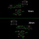 RJXHOBBY 1pcs 16 20 25 30mm Tripod Vertical Fixed Seat Landing Gear Fixture Mount Tube Support for RC Agriculture Plant UAV Drone