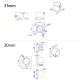 RJXHOBBY 1pcs 16 20 25 30mm Tripod Vertical Fixed Seat Landing Gear Fixture Mount Tube Support for RC Agriculture Plant UAV Drone