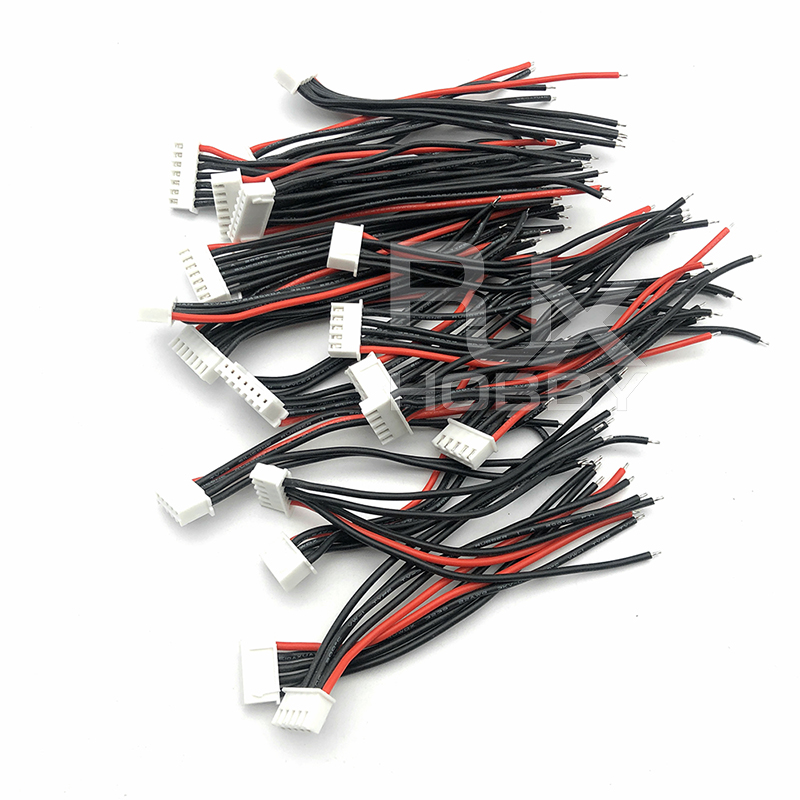 RJX 5Pcs 1S 2S 3S 4S 5S 6S 7S 8S 9S 22AWG Battery Balance Charger Silicone Cable Wire JST-XH Connector Balancer Cable