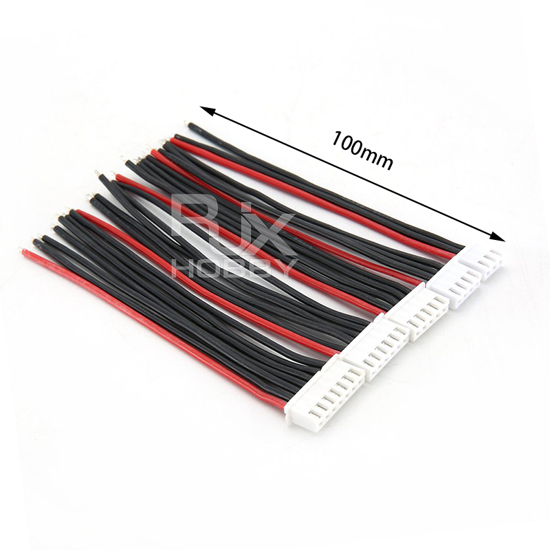 RJXHOBBY 5Pcs 10S 11S 12S 13S 14S 15S 16S 17S 22AWG Battery Balance Charger Silicone Cable Wire JST-XH Connector Balancer Cable