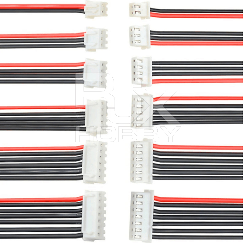 RJXHOBBY 5Pcs 10S 11S 12S 13S 14S 15S 16S 17S 22AWG Battery Balance Charger Silicone Cable Wire JST-XH Connector Balancer Cable