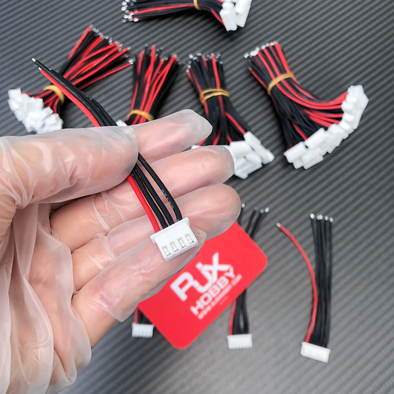 RJX 5Pcs 1S 2S 3S 4S 5S 6S 7S 8S 9S 22AWG Battery Balance Charger Silicone Cable Wire JST-XH Connector Balancer Cable