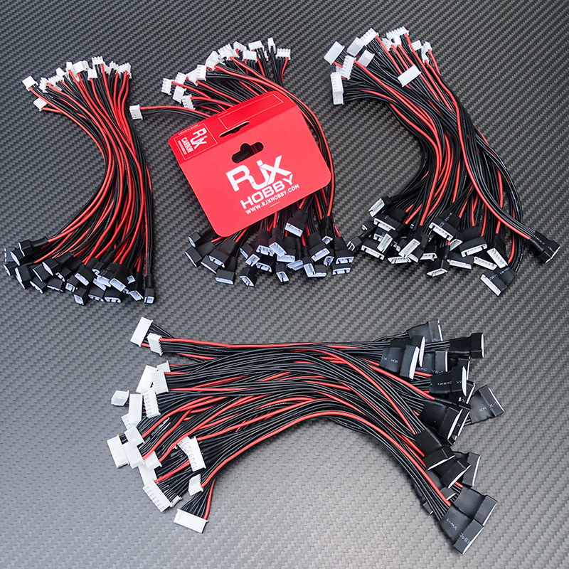 RJX 5Pcs 1S 2S 3S 4S 5S 6S 7S 8S 9S 22AWG Battery Balance Charger Silicone Cable Wire JST-XH Connector Balancer Cable