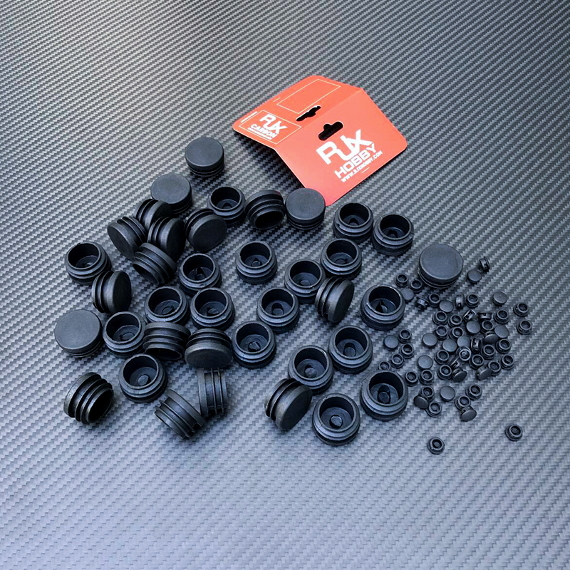RJXHOBBY 10pcs Carbon Fiber Pipe Plug 8-98mm Pipe Plug Round Plug Waterproof and Dust-proof