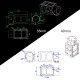 RJX 1pcs Aluminum alloy 25 30 35 40 45 50 60mm Center Plate Mount Holder for RC Multirotor Drone