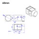 RJX 1pcs Aluminum alloy 25 30 35 40 45 50 60mm Center Plate Mount Holder for RC Multirotor Drone