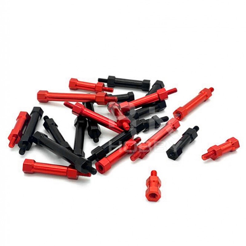 RJX 50pcs Single Head Hexagonal Aluminum Column Screw M3*10-40mm +6mm 