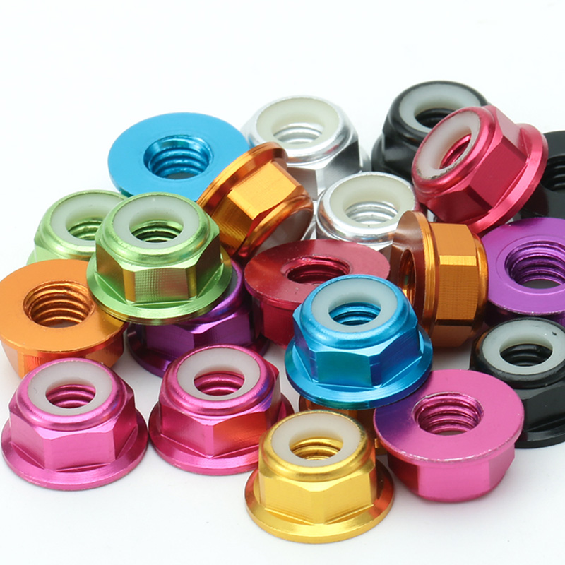 RJX 50pcs M2 M3 M4 M5 M6 Hex Flange Nut