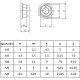 RJX 50pcs M2 M3 M4 M5 M6 Hex Flange Nut
