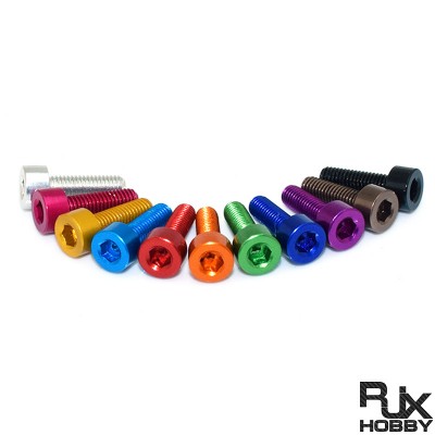 RJXHOBBY 50pcs 7075 Alum  M3*6/8/10/12/14mm  Hex Socket head Cap Screw Bolts Decorative screw