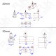 RJXHOBBY 20/30mm CNC Horizontal Folding Arm Tube Joint FPV System multirotor UAV Drone Spare Parts