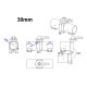 RJXHOBBY 1pcs CNC Aluminium 28 / 30 / 35 / 40mm Tube Arm Folding down Connector for Plant Protection UAV Multicopter