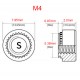 RJXHOBBY 100pcs M2 M2.5 M3 M4 Stainless Steel Press nut