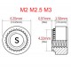 RJXHOBBY 100pcs M2 M2.5 M3 M4 Stainless Steel Press nut