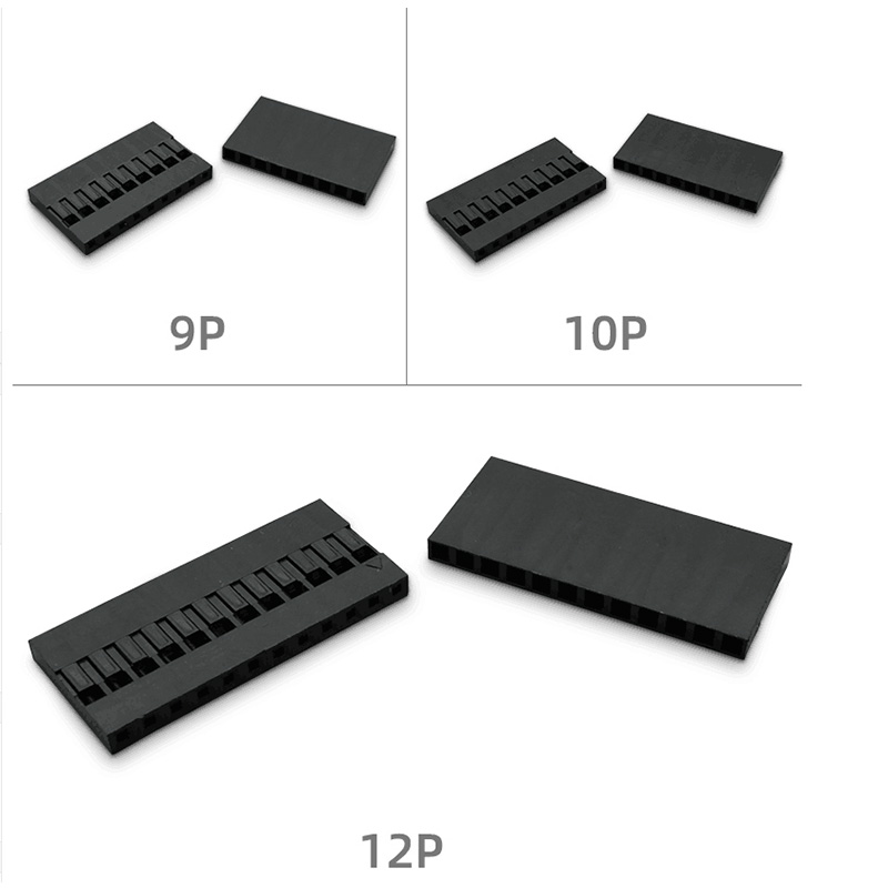 RJX 500pcs DuPont Rubber-shell 2.54mm Spacing DuPont-wire Plug Single Row 1P 2P 3P 4P 5P 6P 7P 8P 9P 10P 12P