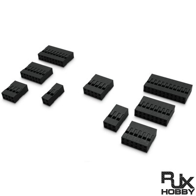 RJX 500pcs DuPont Rubber-shell 2.54mm Spacing DuPont-wire Plug Double Row  2P 3P 4P 5P 6P 7P 8P 9P 10P 