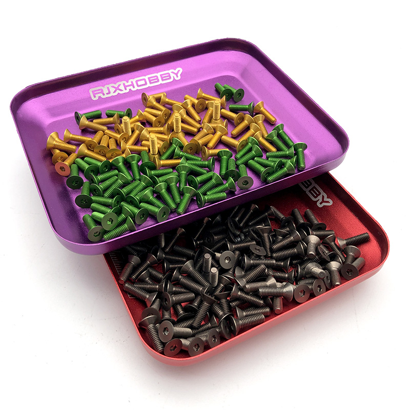 RJX 50pcs 7075 Alum M3*6/ 7 / 8 / 10 / 12 / 14 / 16 Counter Sunk Hex Screws