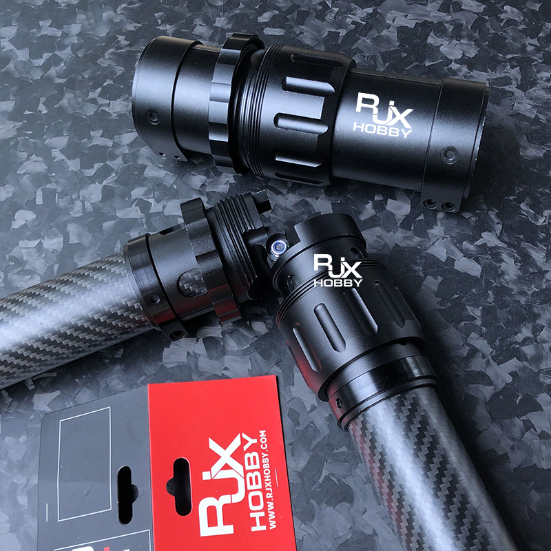RJX 1PCS 30mm/40mm/50mm Folding Arm Carbon Tube Connector Clip Self-lock Folding Rack Parts for RC Agriculture UAV Drone