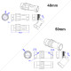 RJX 1PCS 30mm/40mm/50mm Folding Arm Carbon Tube Connector Clip Self-lock Folding Rack Parts for RC Agriculture UAV Drone