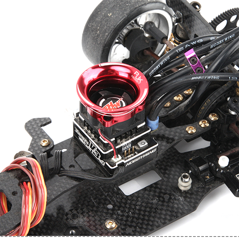 RJX 1pcs Metal ESC Cooling Fan Cover Cooling Channel For 1/10 Drifting Rc Car Amiya Yokomo Hpi Yd-2