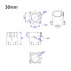 RJXHOBBY 1pcs 90° D16 20 25 30 35 40mm Landing Gear Vertical Mount Base Nozzle Connecting Rod Fixing Parts for RC UAV Drone