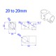 RJX 1pcs 16,20,25,30,40 Landing Gear Aluminum Alloy Tee Tripod Carbon Fiber Tube Connector For Agriculture Drone UAV