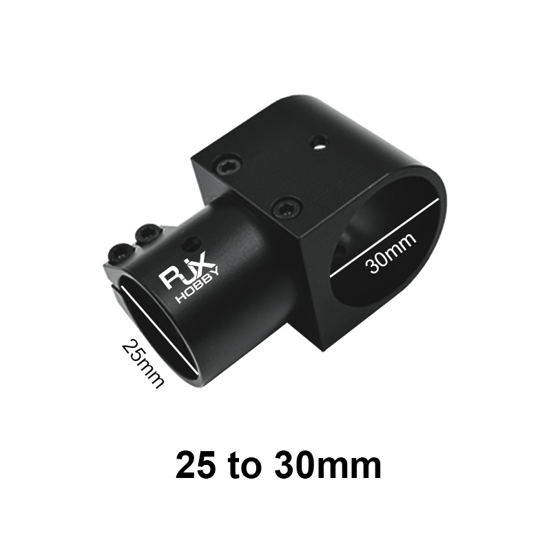RJX 1pcs 16,20,25,30,40 Landing Gear Aluminum Alloy Tee Tripod Carbon Fiber Tube Connector For Agriculture Drone UAV