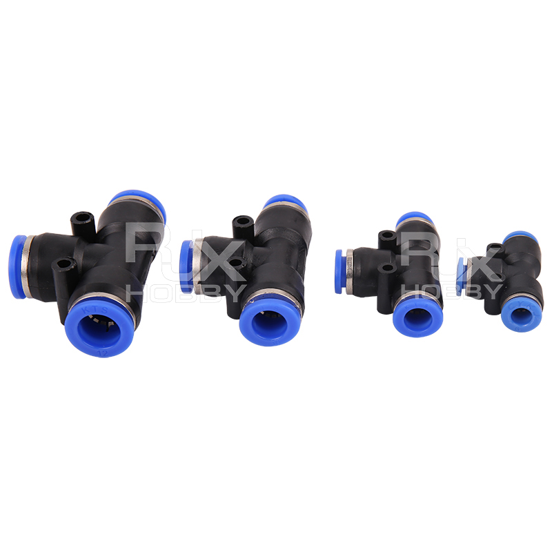 RJX 1pcs Agricultural Crop Protection UAV Fast Plug T-Cock T Joint 6 / 8 / 10 / 12mm Three Direct Links Water Pipe Connectors