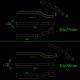 RJX 1pcs 30X27mm 30X28mm 3K carbon fiber  bend tube for UAV drone arm  Plant Protection Multicopter