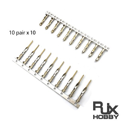 RJX Gold Plated JR / Hitec / Spektrum/Futaba Servo Connector Plugs Male / Female