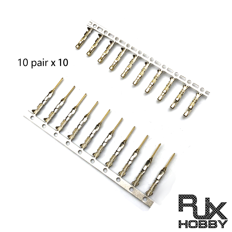 RJX Gold Plated JR / Hitec / Spektrum/Futaba Servo Connector Plugs Male / Female