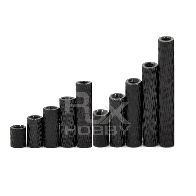 RJXHOBBY 50Pcs M2 Knurled Standoff Aluminum Alloy Anodized Spacer