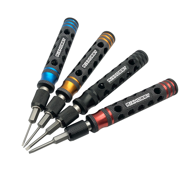 RJX 8pcs 1/4 Inch 6.35mm Length 50mm 1.5 / 2.0 / 2.5 / 3.0 / 4.0 / 4.5 / 5.0 /6.0mm Flat Head Screw driver 