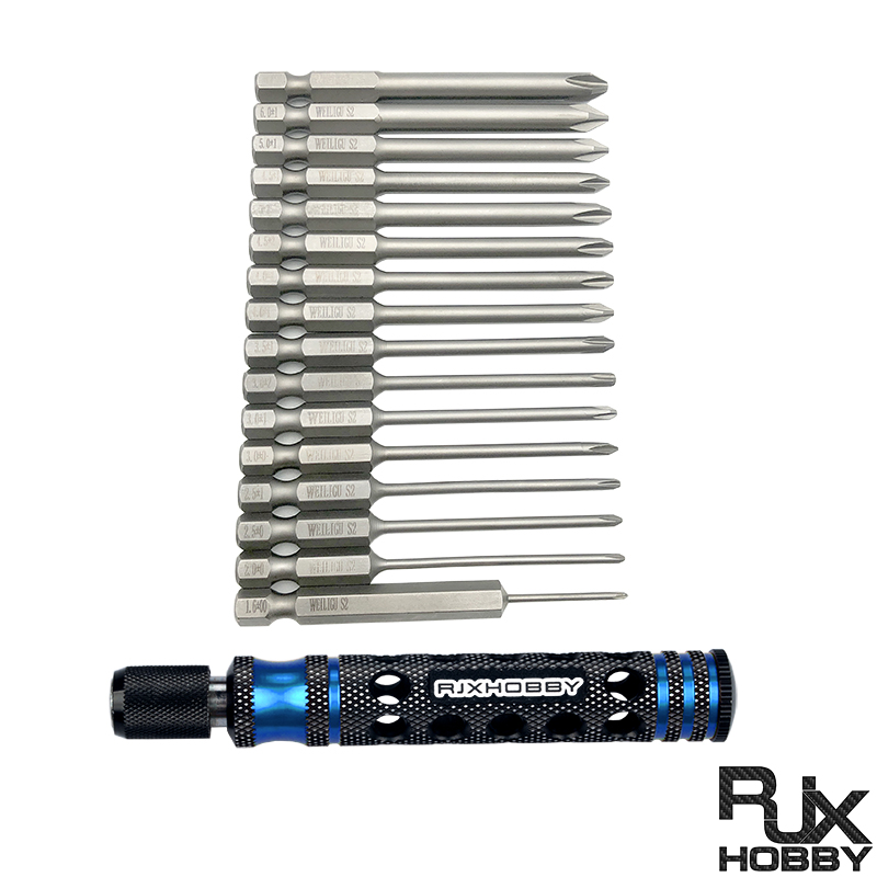 RJX 16pcs 1/4 Inch 6.35mm Length 75mm Phillips Screwdriver PH00 PH0 PH1 PH2