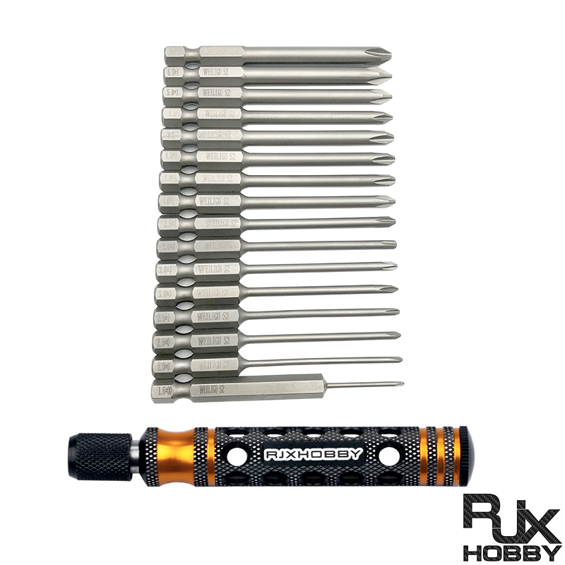 RJX 16pcs 1/4 Inch 6.35mm Length 75mm Phillips Screwdriver PH00 PH0 PH1 PH2