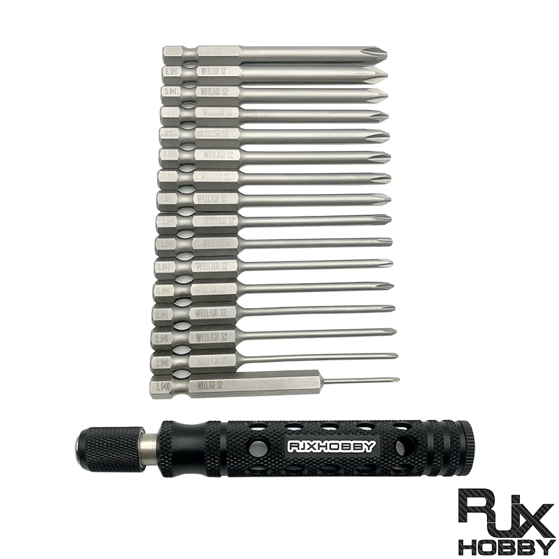 RJX 16pcs 1/4 Inch 6.35mm Length 75mm Phillips Screwdriver PH00 PH0 PH1 PH2