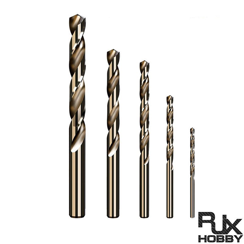 RJX 2pcs 6.5-10mm M35 cobalt-bearing twist drill metal plate drill bit high speed steel material twist drill metal open hole
