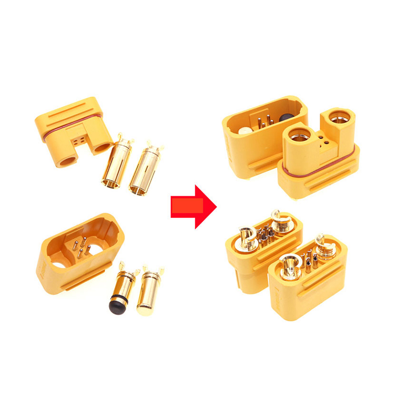 RJX  1pair Amass AS150U Anti-sparking Plug Waterproof Connector with Signal Pin AS150U Male Female Plug