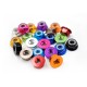 RJX  CW CCW 50pcs M5x4.5mm Lock Nuts Flanged Nylon Insert Aluminum Alloy Self-Locking Nuts