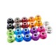 RJX  CW CCW 50pcs M5x4.5mm Lock Nuts Flanged Nylon Insert Aluminum Alloy Self-Locking Nuts