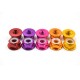 RJX  CW CCW 50pcs M5x4.5mm Lock Nuts Flanged Nylon Insert Aluminum Alloy Self-Locking Nuts