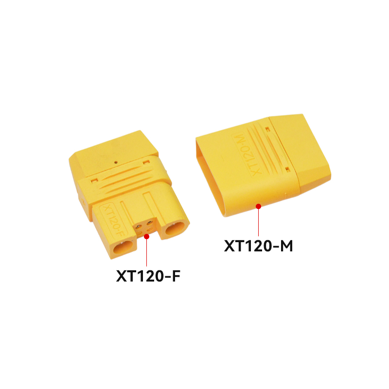 RJXHOBBY1Pair Amass XT120 Large Current Male Female Sheathed Plug Lipo Battery Connecting Adapter with Signal Pin for RC Drone